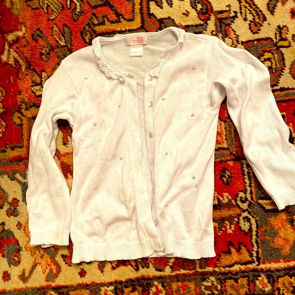 Sophie Dess Sweater Crochet Collar&Embroidery Rose - Picture 2 of 10